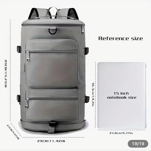 Bags | Nwot Gray Mens Backpack | Poshmark